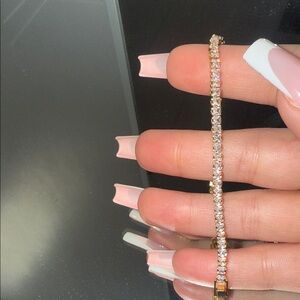 Elegant Gold adjustable Tennis Bracelet